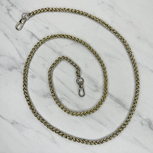 Gold Tone Barrel Chain Link Purse Strap Replacement Handbag Shoulder ✨ - Picture 1 of 10